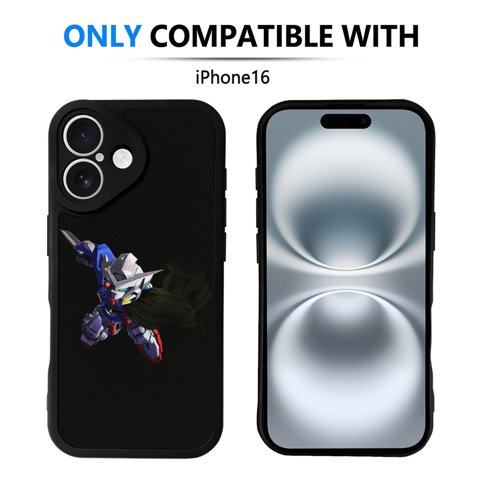 （画像用） 機動戦士ガンダム Mobile Suit Gundam 【iPhone 16シリーズ対応】シリコンスマホケース（レザー調） 材質：シリコン